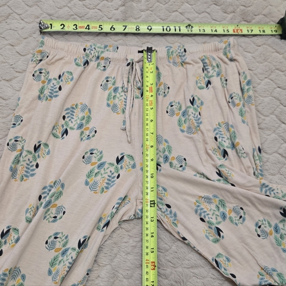 Disney Pink Tropical Floral Mickey Mouse Pajamas Set, Size Large - Picture 4 of 7